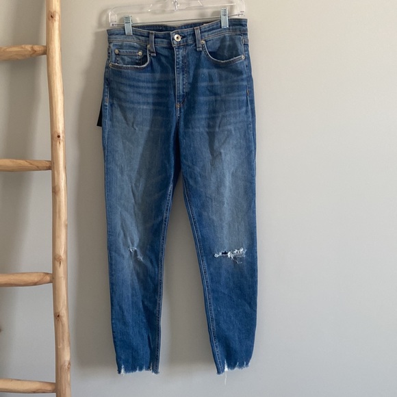 Rag & Bone Nina High Rise Distressed Ankle Skinny Jeans Sz 28 NWT - Picture 2 of 9